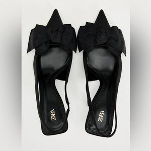 ISO ZARA SLINGBACK HEELS WITH BOWS